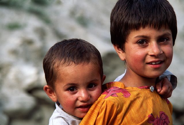 Two Pakistani Boys in the Hunza Valley