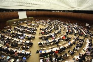 Delegates in one of the committee meetings held during the World Health Assembly 2011 WHO/Pierre Albouy