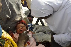 The polio programme is helping to build the capacity of the routine immunization system in Nigeria to protect children against other vaccine preventable diseases. WHO/L.Dore