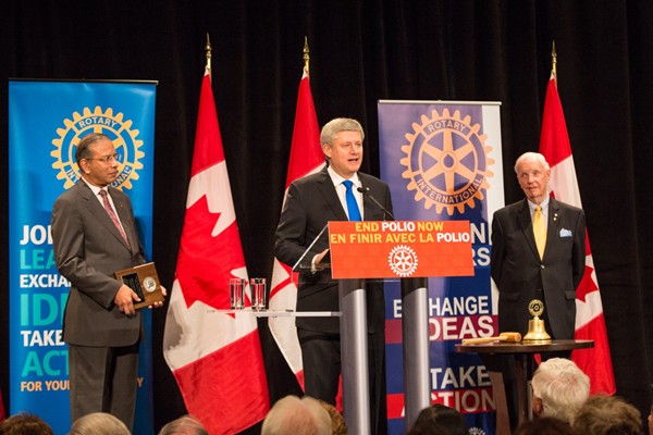 Stephen Harper commits to continuing to work with partners to put an end to this devastating disease. 
