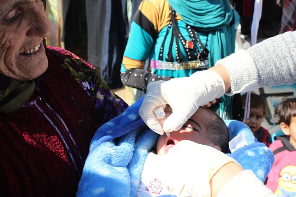 More than 27 million children across the Middle East have been reached with polio vaccines since the outbreak in 2013. 