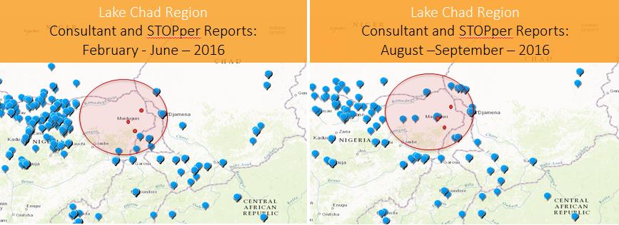 Following cases of polio being found in Nigeria in July 2016, Survey 123 was able to show the movement of international consultants into the affected areas to strengthen the response effort. 