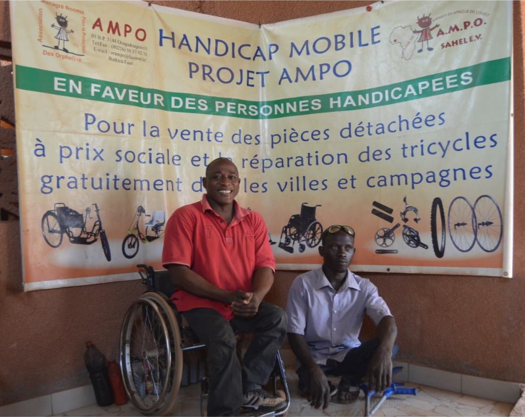 Edouard leads the workshop, creating custom wheelchairs for people affected by polio and other illnesses. ©Rotary