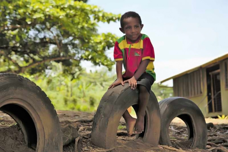 Six-year old Gafo was the first polio case in Papua New Guinea in decades, which prompted a national emergency and an outbreak response. © WHO/PNG