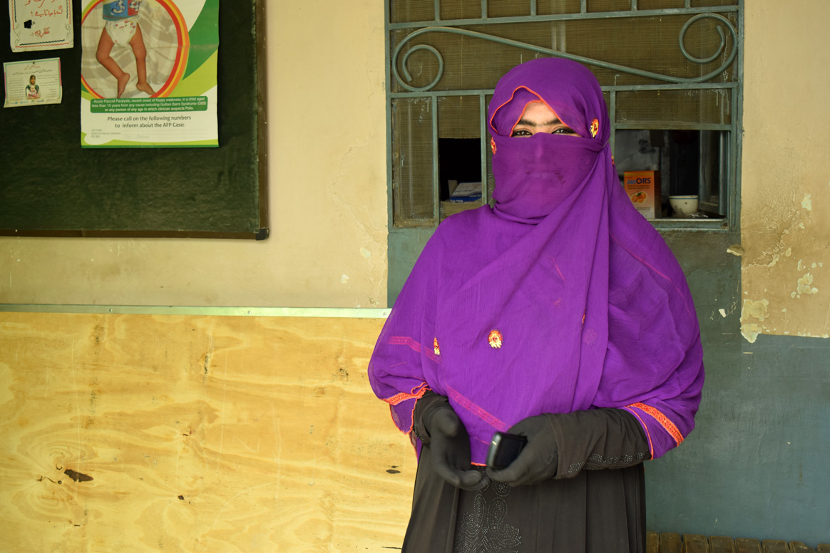 Asma, religious support person, Union Council Kechi Baig, Quetta district, Balochistan province. © S.Gull/WHO Pakistan